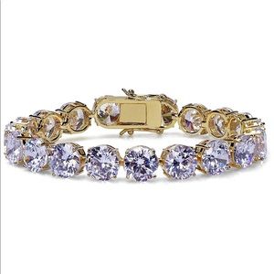 18K Gold Iced Out Tennis Bracelet 10mm